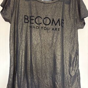 Metallic Graphic Tee - Become Who You Are